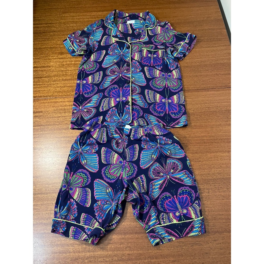 BedHead PJs x Trina Turk Butterfly Pajama Set in Womens XS Stretch Jersey Cotton - Picture 1 of 16